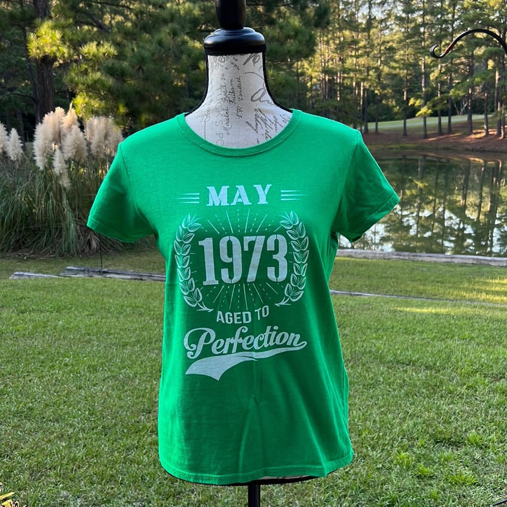 Cotton “May 1973 Aged to Perfection” T-shirt